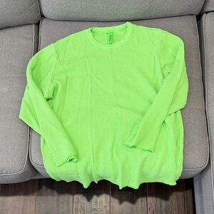 SKIMS Neon Green Long Sleeve Thermal